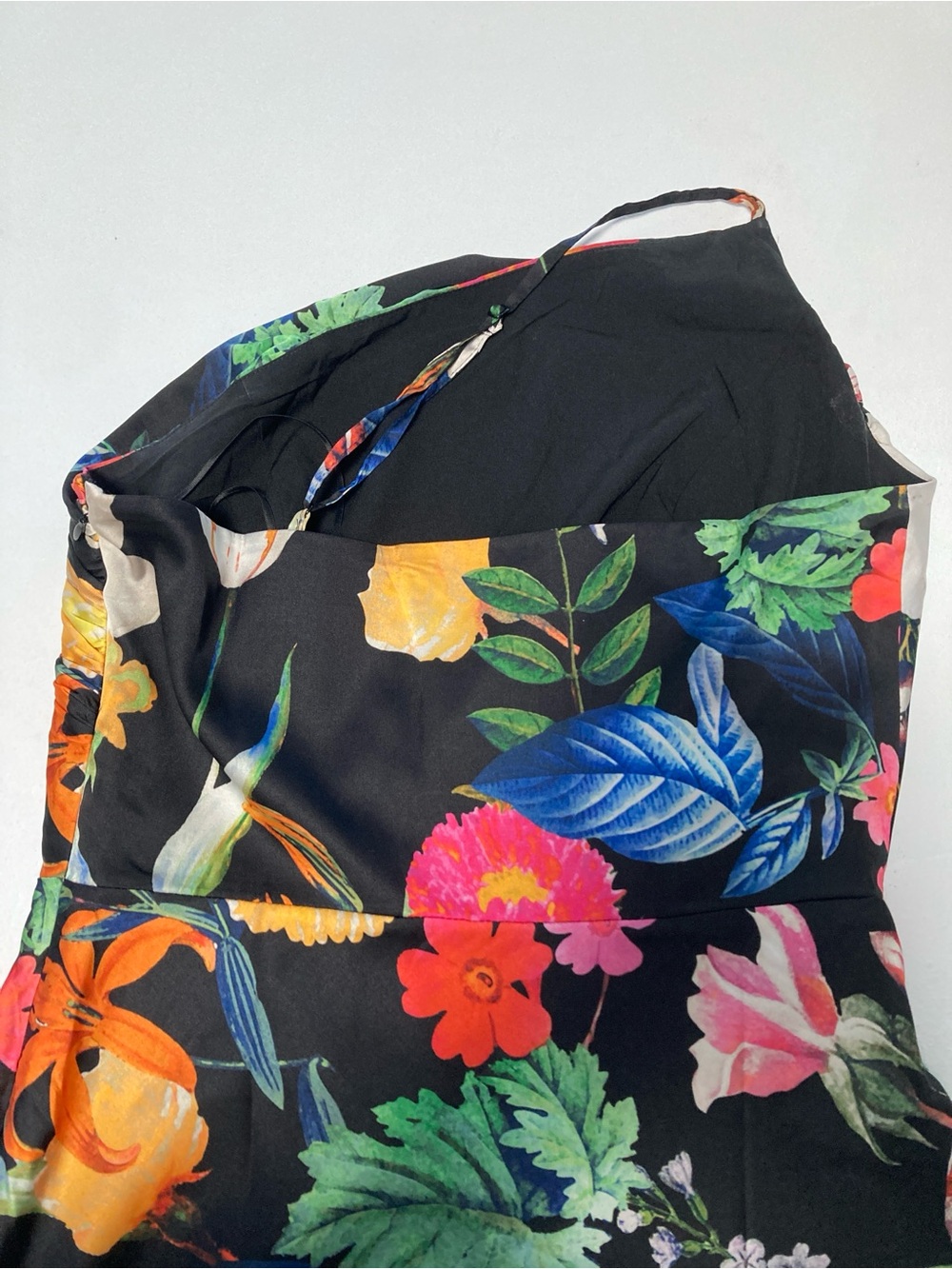 Guess Women's Floral Ruched One-Shoulder Cindy Dress Floral Garden Glow Size 8 - Picture 9 of 15